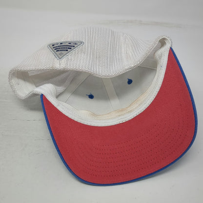 Columbia Baseball Cap Blue M PFG Performance Fishing Gear Mesh Back Fishing Hat