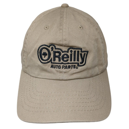 O'Reilly Auto Parts Strapback Hat Tan One Size Adjustable 6 Panel Solid
