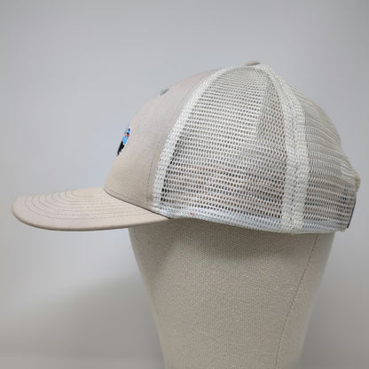 Patagonia Trucker Hat Gray One Size Mesh Back Embroidered Bison Mountain Logo