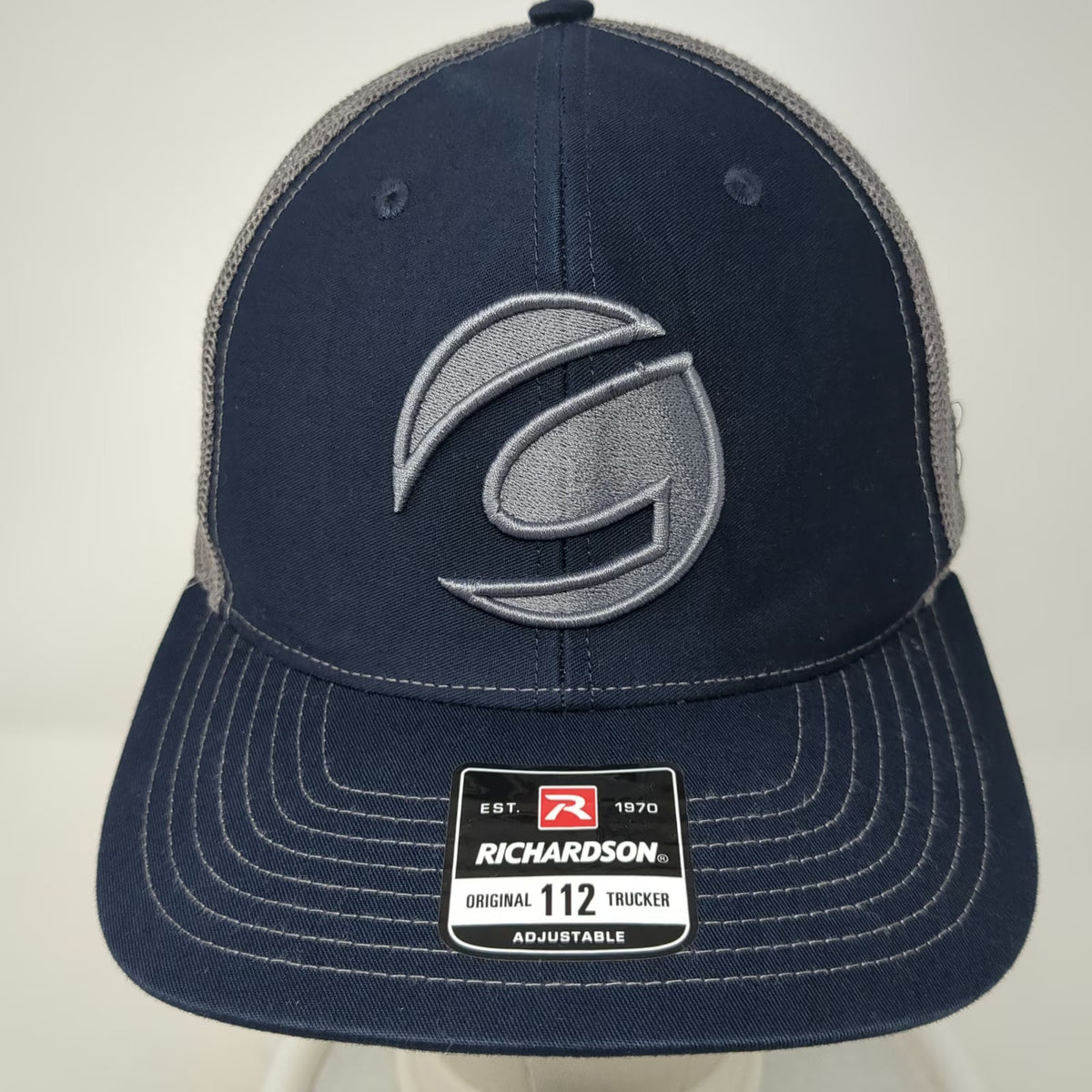 Richardson Trucker Hat Blue One Size Gray Mesh Snapback Indorama Ventures Logo