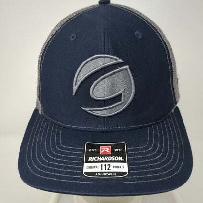 Richardson Trucker Hat Blue One Size Gray Mesh Snapback Indorama Ventures Logo