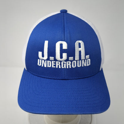 JCA Underground Snapback Trucker Hat Blue OS Adjustable Mesh Pacific Headwear