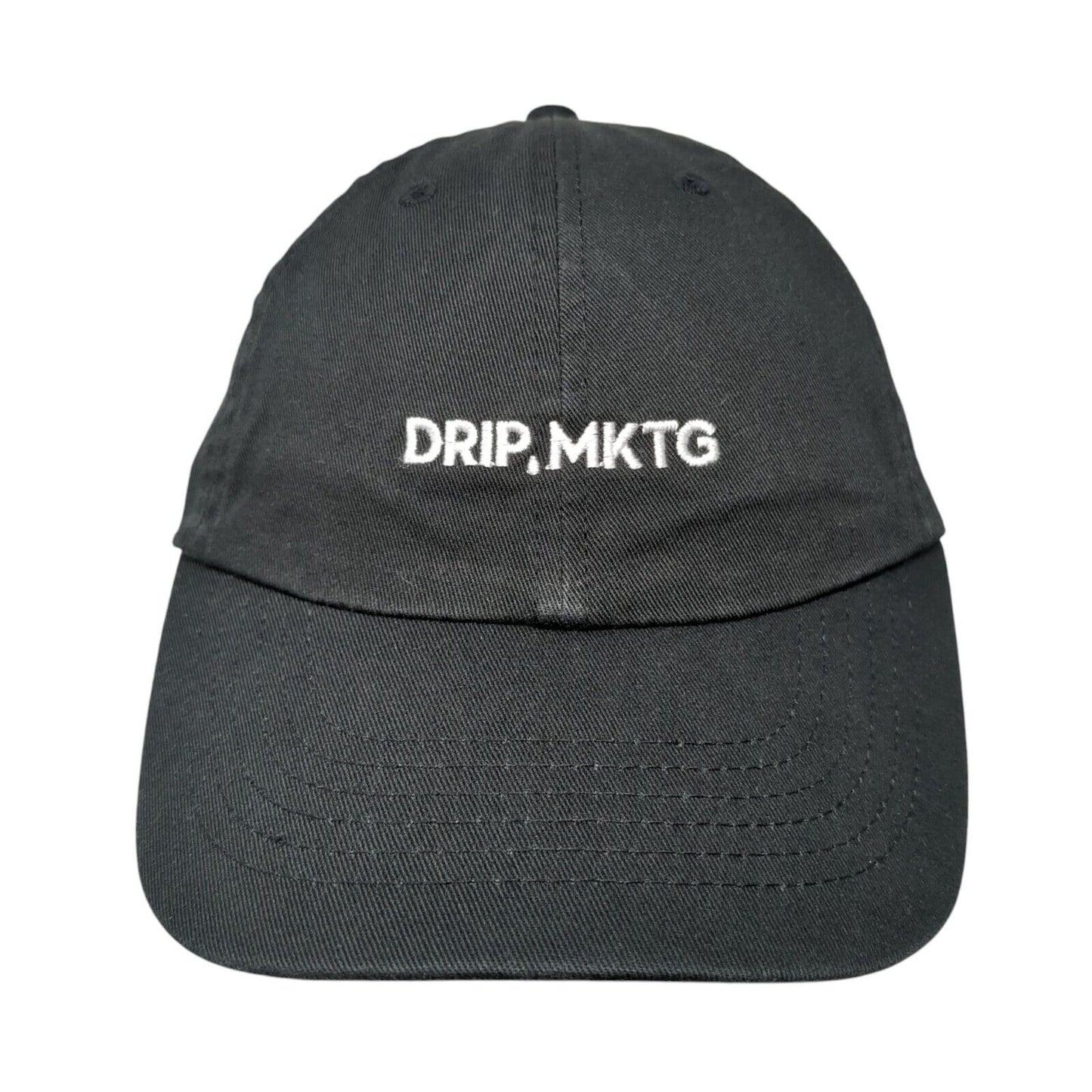 Drip Mktg Slideback Hat Black One Size Adjustable Embroidered 6 Panel