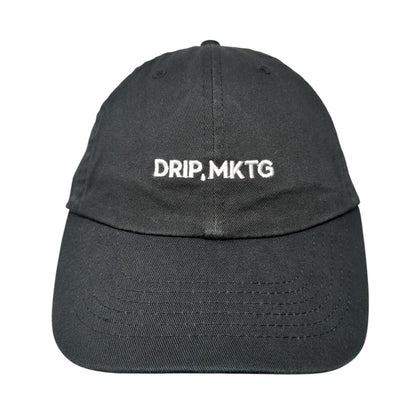 Drip Mktg Slideback Hat Black One Size Adjustable Embroidered 6 Panel