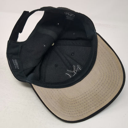 New York Yankees MLB '47 Baseball Cap Black One Size Strapback Tonal Gray Brim