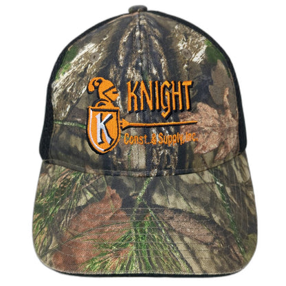 Port Authority Baseball Cap Green One Size Knight Const & Supply Camo Mesh Hat