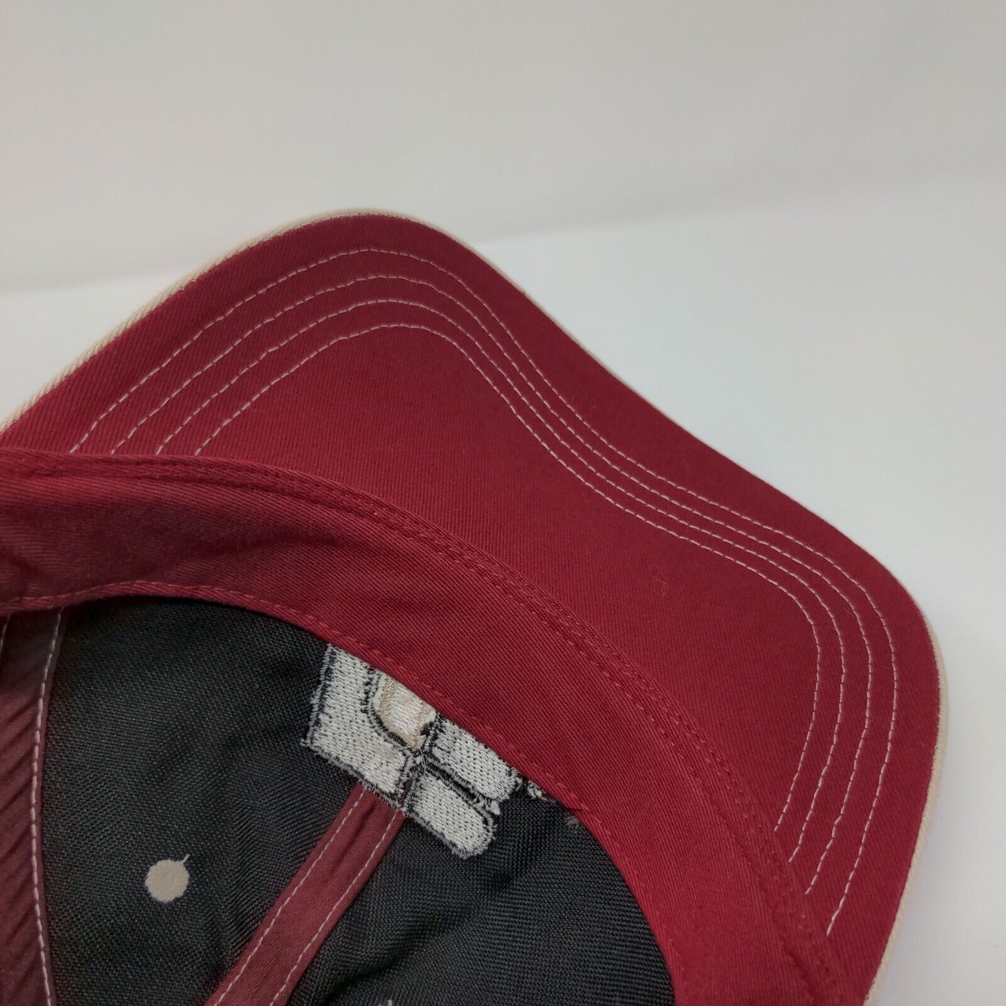 Farm Bureau Ins. Strapback Hat Red OSFA Embroidered Solid Richardson