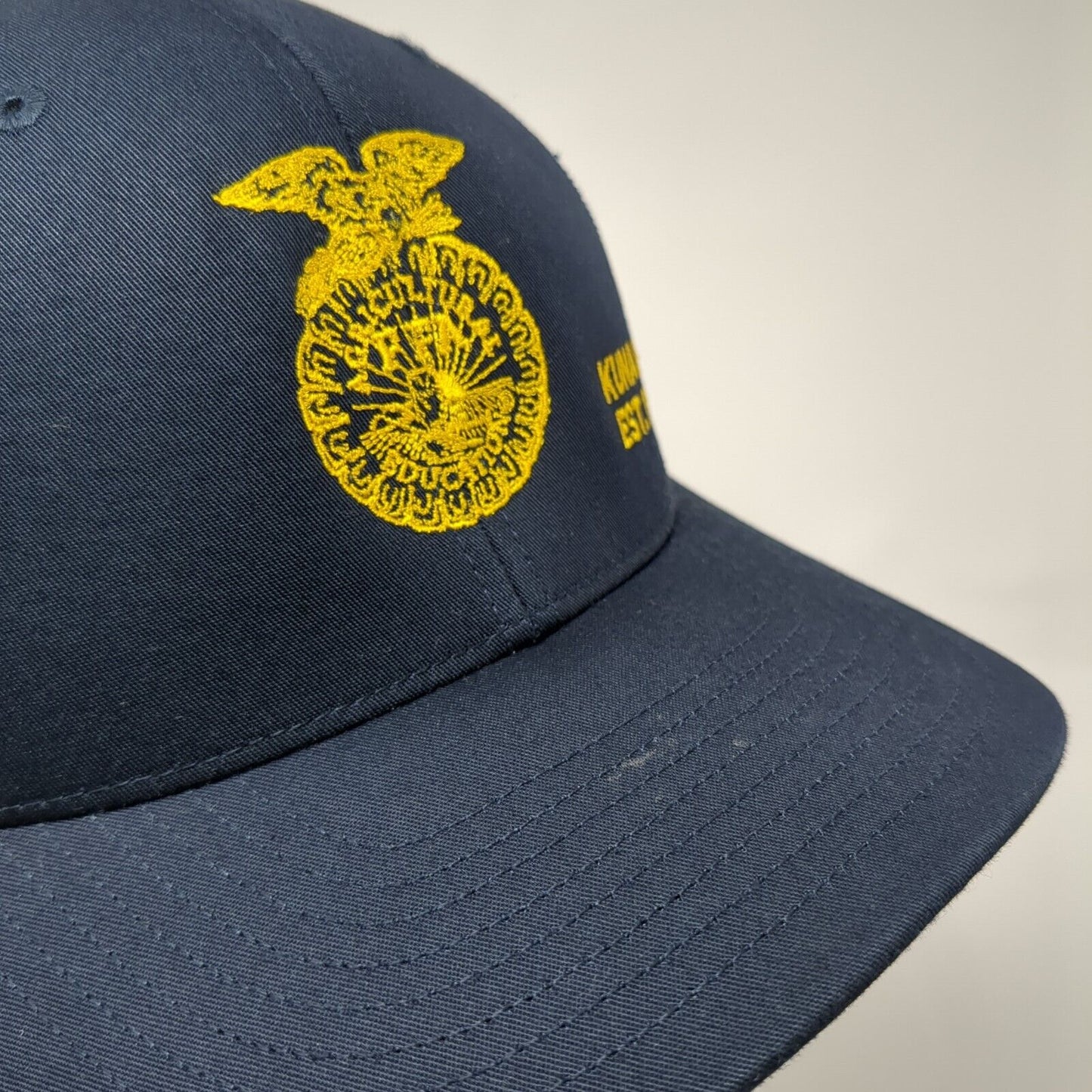 KUNA FFA Est. 1949 Snapback Trucker Hat Blue OS Adjustable Mesh Back Richardson