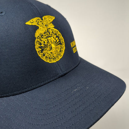 KUNA FFA Est. 1949 Snapback Trucker Hat Blue OS Adjustable Mesh Back Richardson