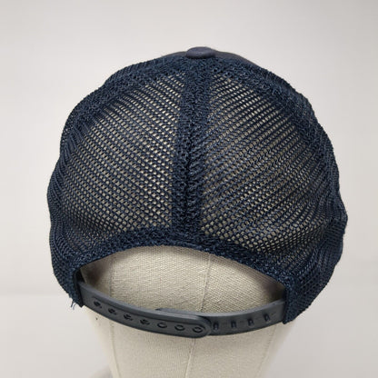 Waltz Snapback Mesh Back Trucker Hat Blue One Size Embroidered BK