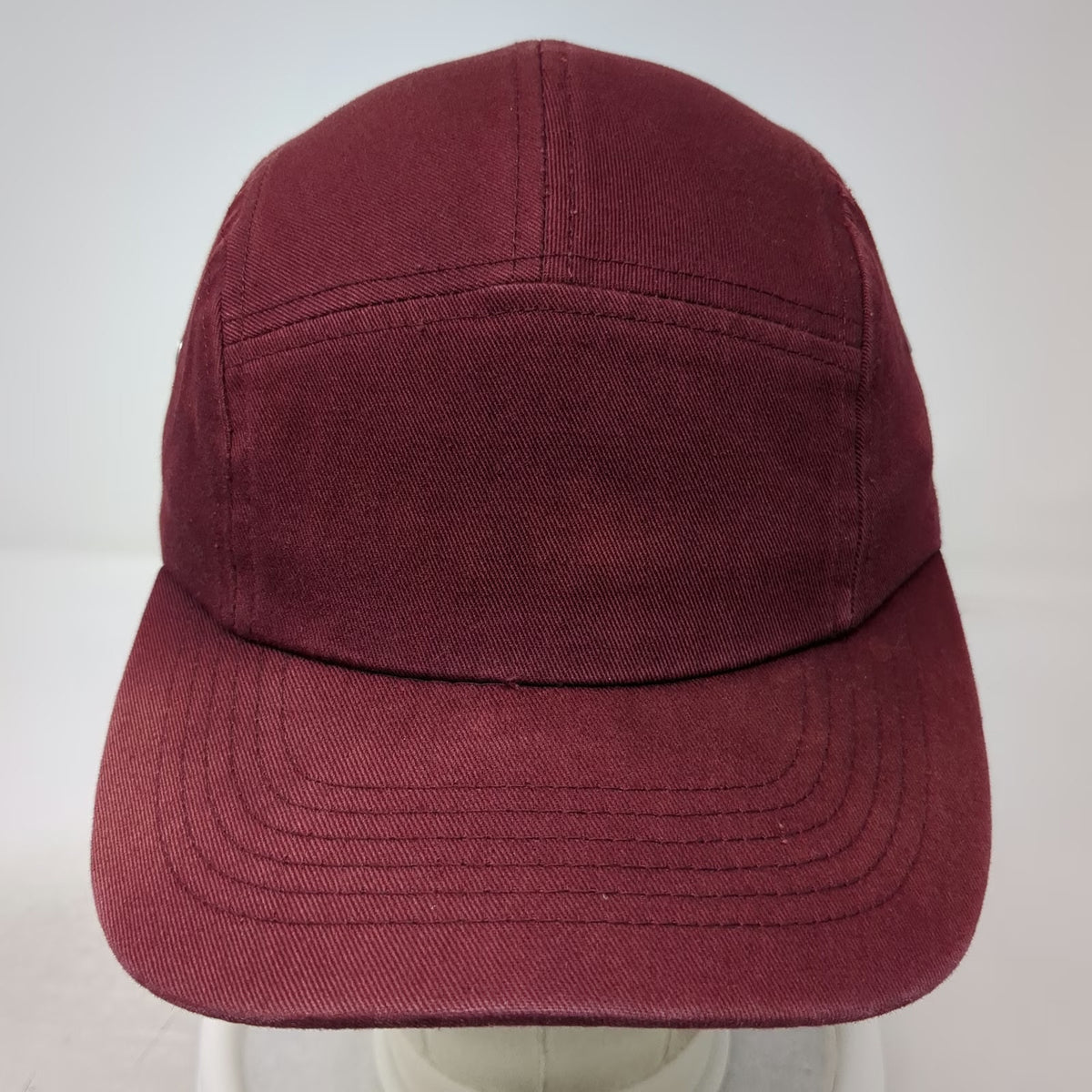AS Colour 5 Panel Red Hat One Size Strapback Flat Brim Metal Eyelets