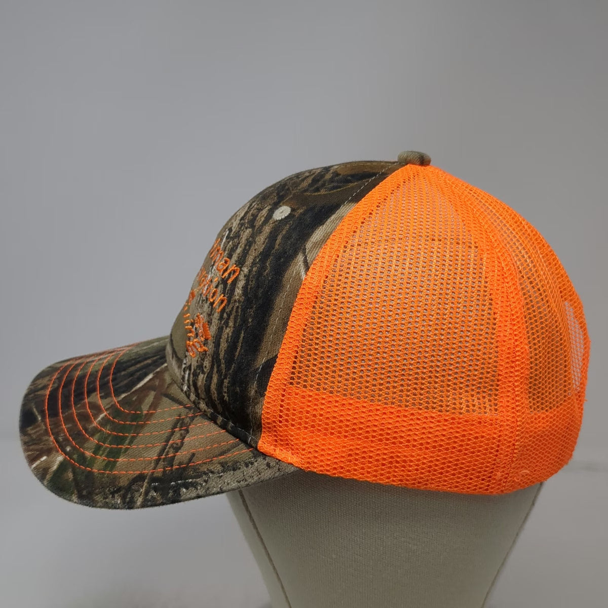 Kati Baseball Cap Orange Camo One Size Goodman Excavation Hauling Mesh Hat
