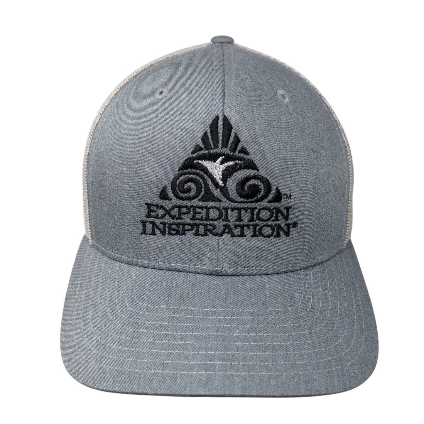 Expedition Inspiration Snapback Trucker Hat Gray One Size Mesh Back Richardson