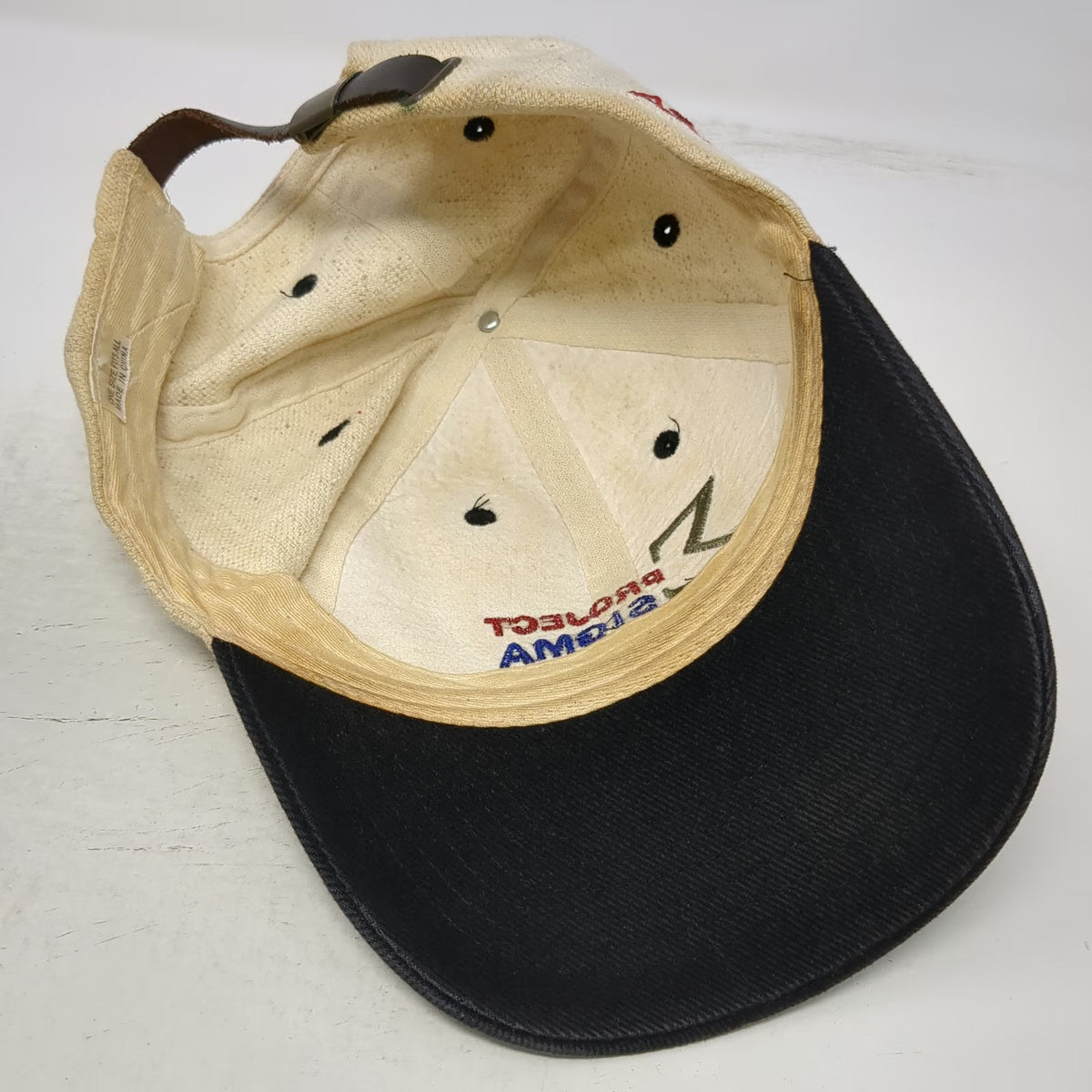 ASARCO Mincom Project Sigma Baseball Cap Beige One Size Slideback Strapback Hat