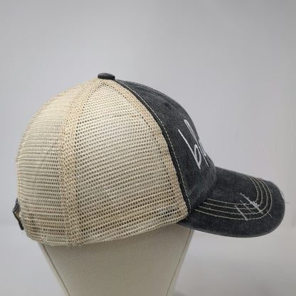 Katydid Gray Baseball Cap One Size Blessed Cross Distressed Mesh Back hat