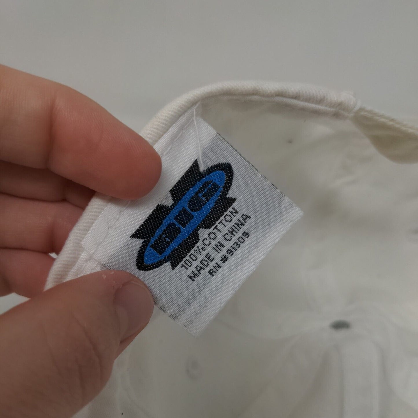 H20 Slideback Hat White One Size Adjustable Embroidered Vented Holes BIG X