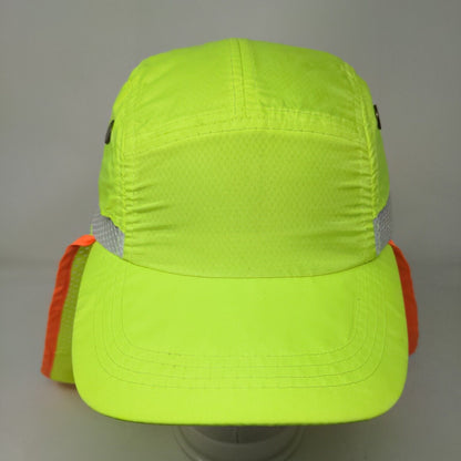 Unbranded Toggle Back Sun Hat Green One Size Neck Flap Reflective Vent Holes
