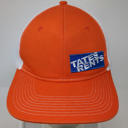Port Authority Trucker Hat Orange One Size Tates Rents Patch Mesh Snapback Cap