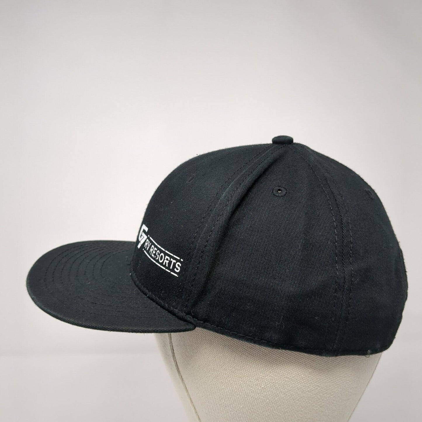 G7 RV Resorts Snapback Hat Black Youth One Size Adjustable Solid Otto