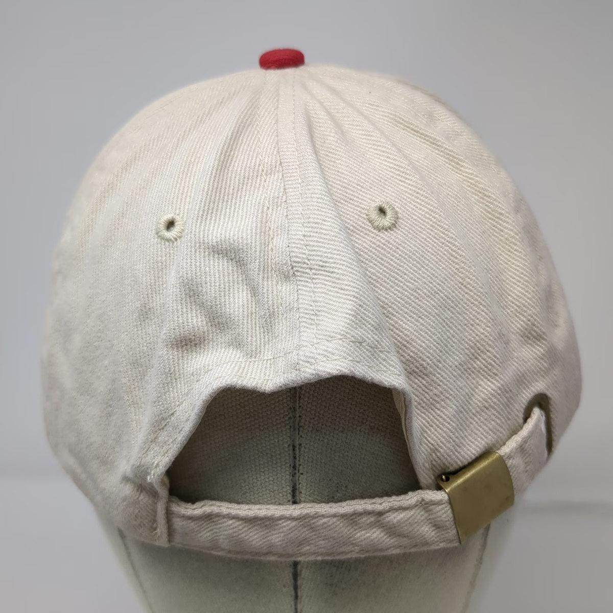 ZipWall Baseball Cap Beige Red One Size Slideback Logo Workwear Construction Hat