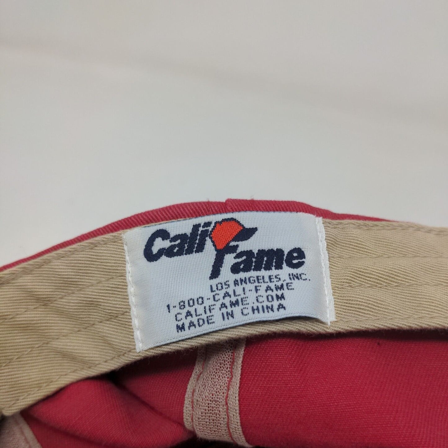 West Richland Golf Club Slideback Hat Red One Size Embroidered Cali Fame