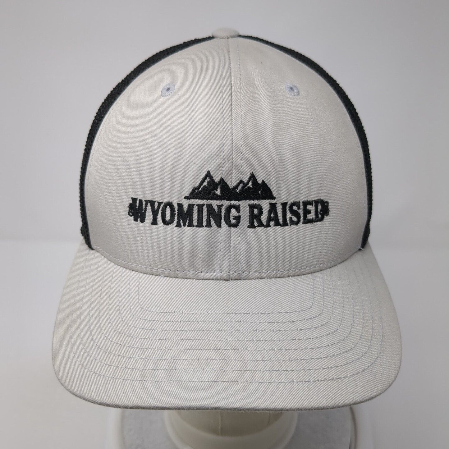 Wyoming Raised Fitted Trucker Hat Gray Large/XL Flexfit Port Authority