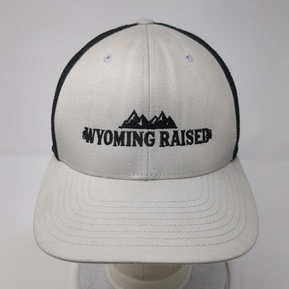 Wyoming Raised Fitted Trucker Hat Gray Large/XL Flexfit Port Authority