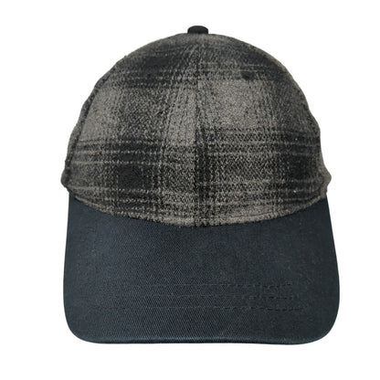 Unbranded Strapback Hat Gray Multi One Size Plaid Adjustable Blank