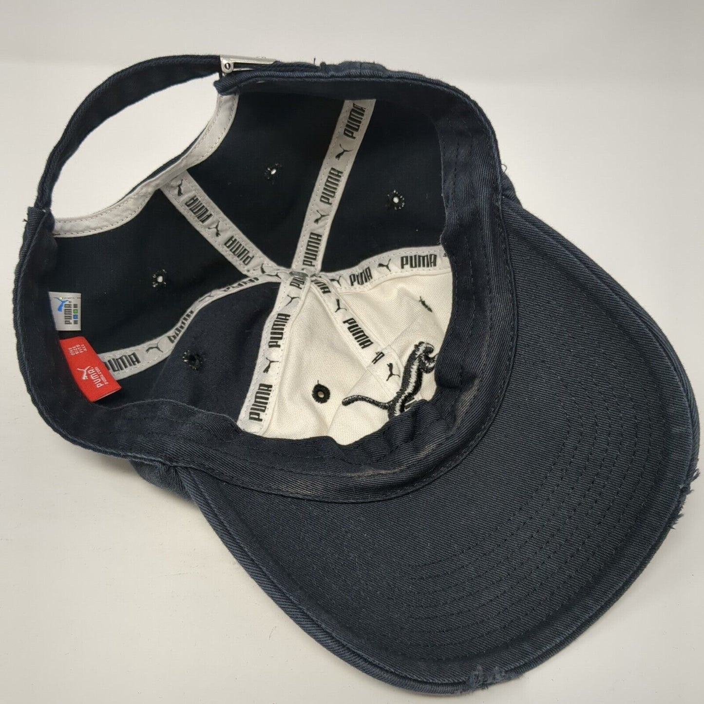 Puma Slideback Hat Blue One Size Adjustable Embroidered Colorblock