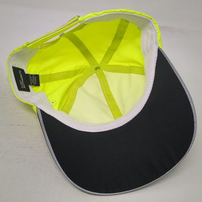 Port Authority Baseball Cap Green Black One Size Reflective Strapback Hat Safety