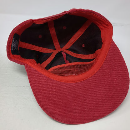A**holes Live Forever Hat Trucker Red One Size Corduroy Snapback Flat Brim