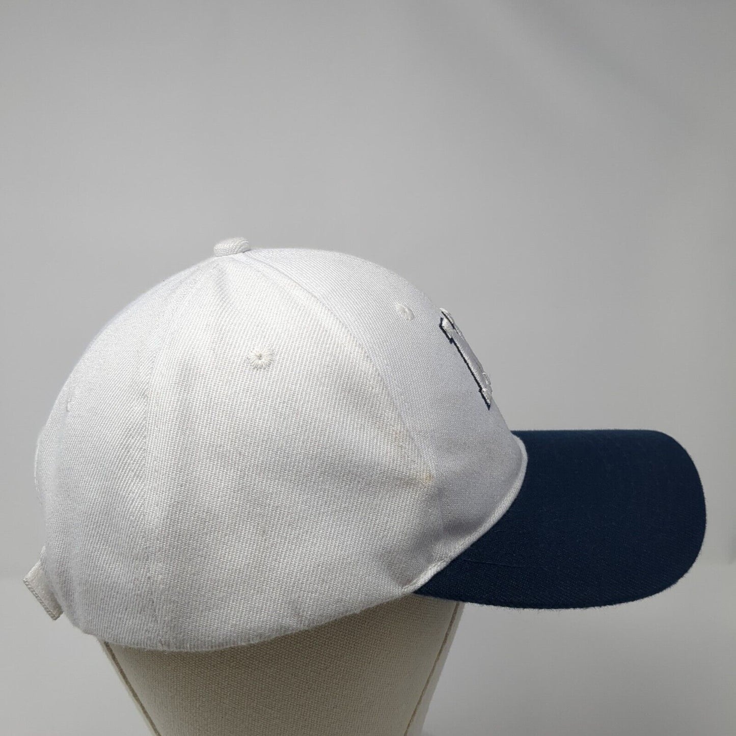 NY Strapback Hat White One Size Adjustable Embroidered Colorblock