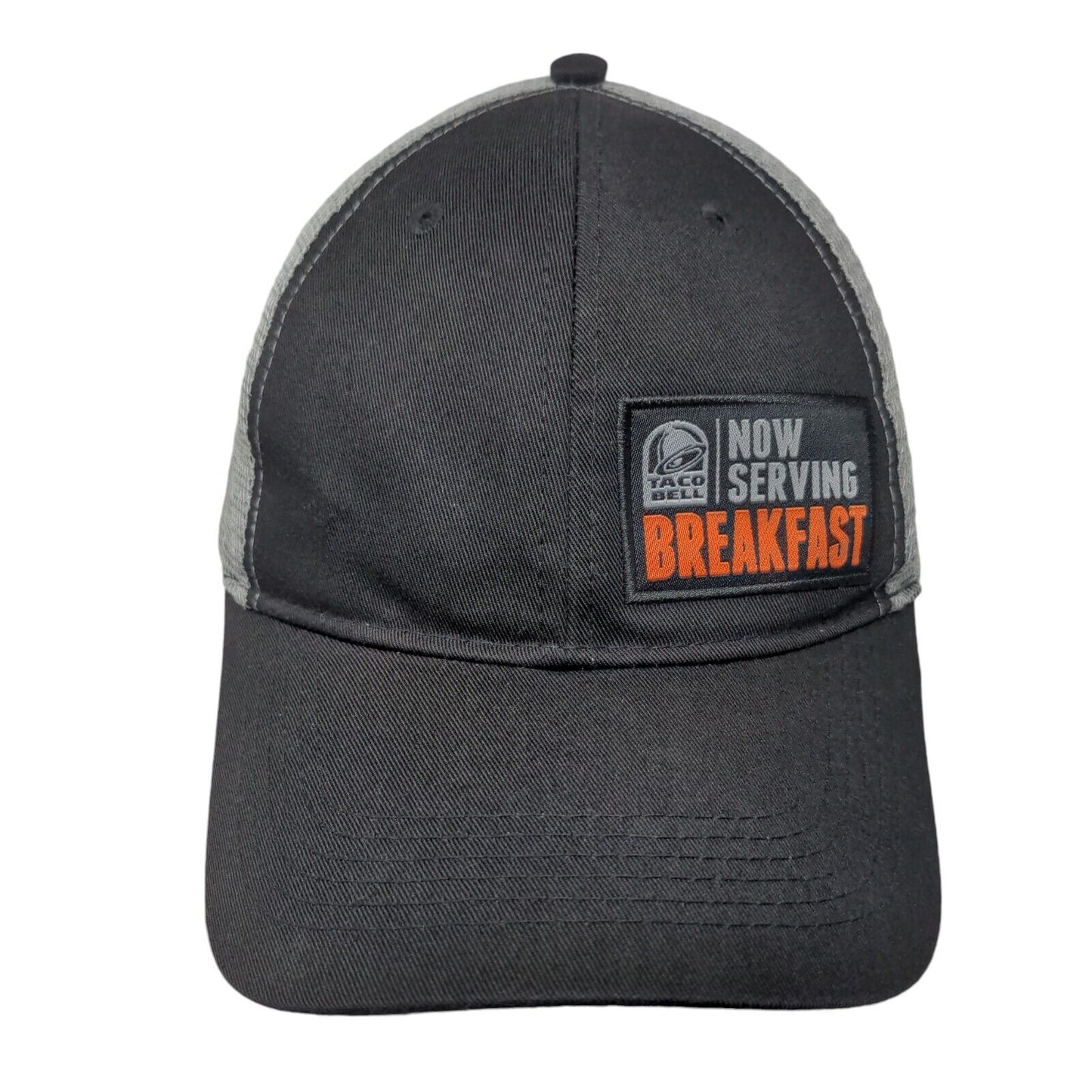 Taco Bell Now Serving Breakfast Snapback Trucker Hat Black RG Mesh Back