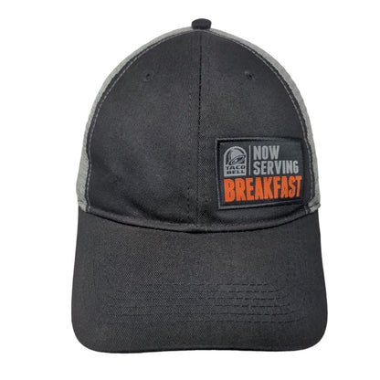 Taco Bell Now Serving Breakfast Snapback Trucker Hat Black RG Mesh Back