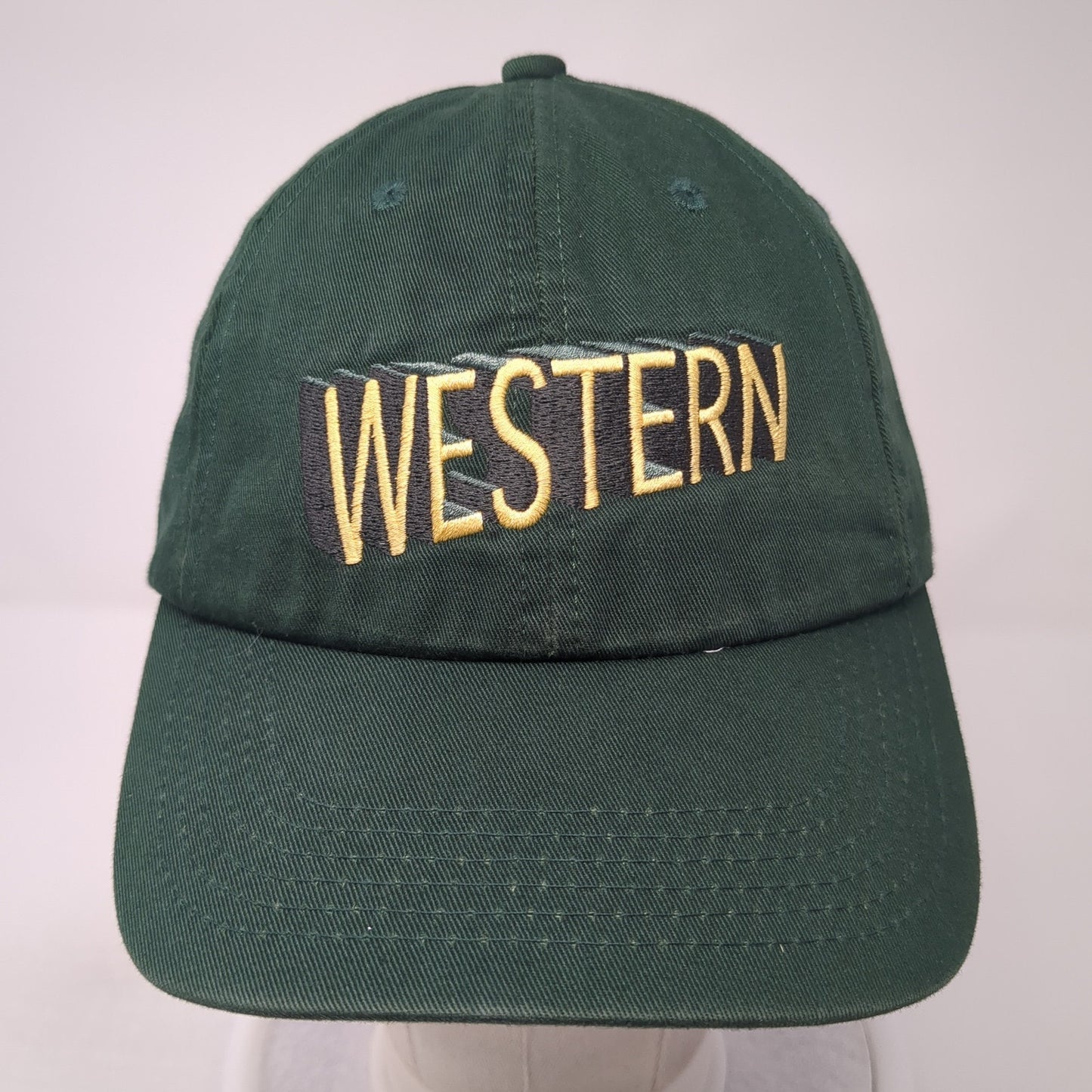 Western Slideback Hat Green One Size Adjustable Embroidered K-Products Vintage