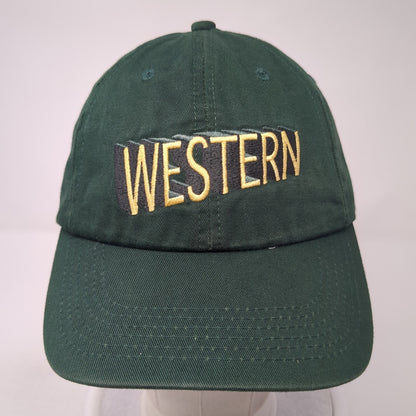 Western Slideback Hat Green One Size Adjustable Embroidered K-Products Vintage
