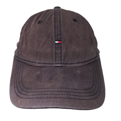 Tommy Hilfiger Slideback Hat Burgundy One Size Embroidered Logo 6 Panel