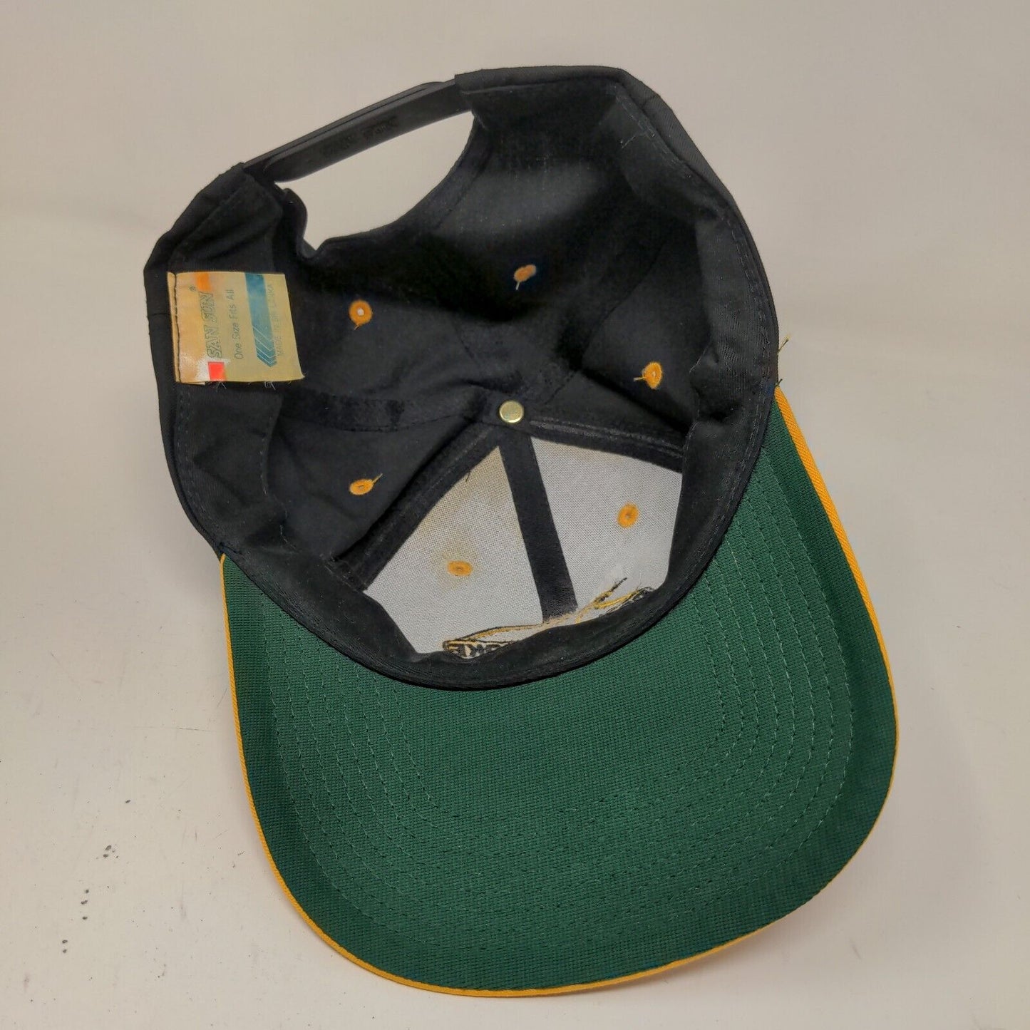 San Sun Men's Snapback Hat Black Size OSFA Embroidered Power Stroke 200