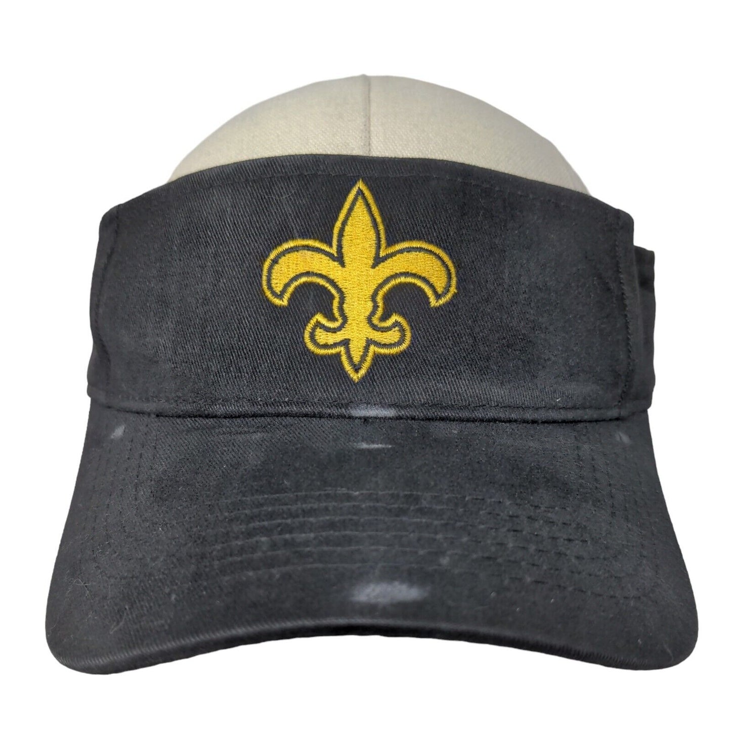 Unbranded Men's Strapback Sun Visor Cap Hat Black Embroidered Fleur De Lis Logo