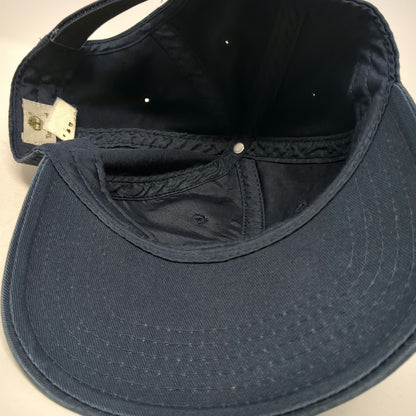 Timberland Baseball Cap Blue One Size Tonal Logo Cotton Strapback Adjustable Hat