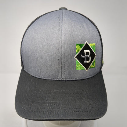 Bellaterra Snapback Mesh Back Trucker Hat Gray One Size Embroidered Logo