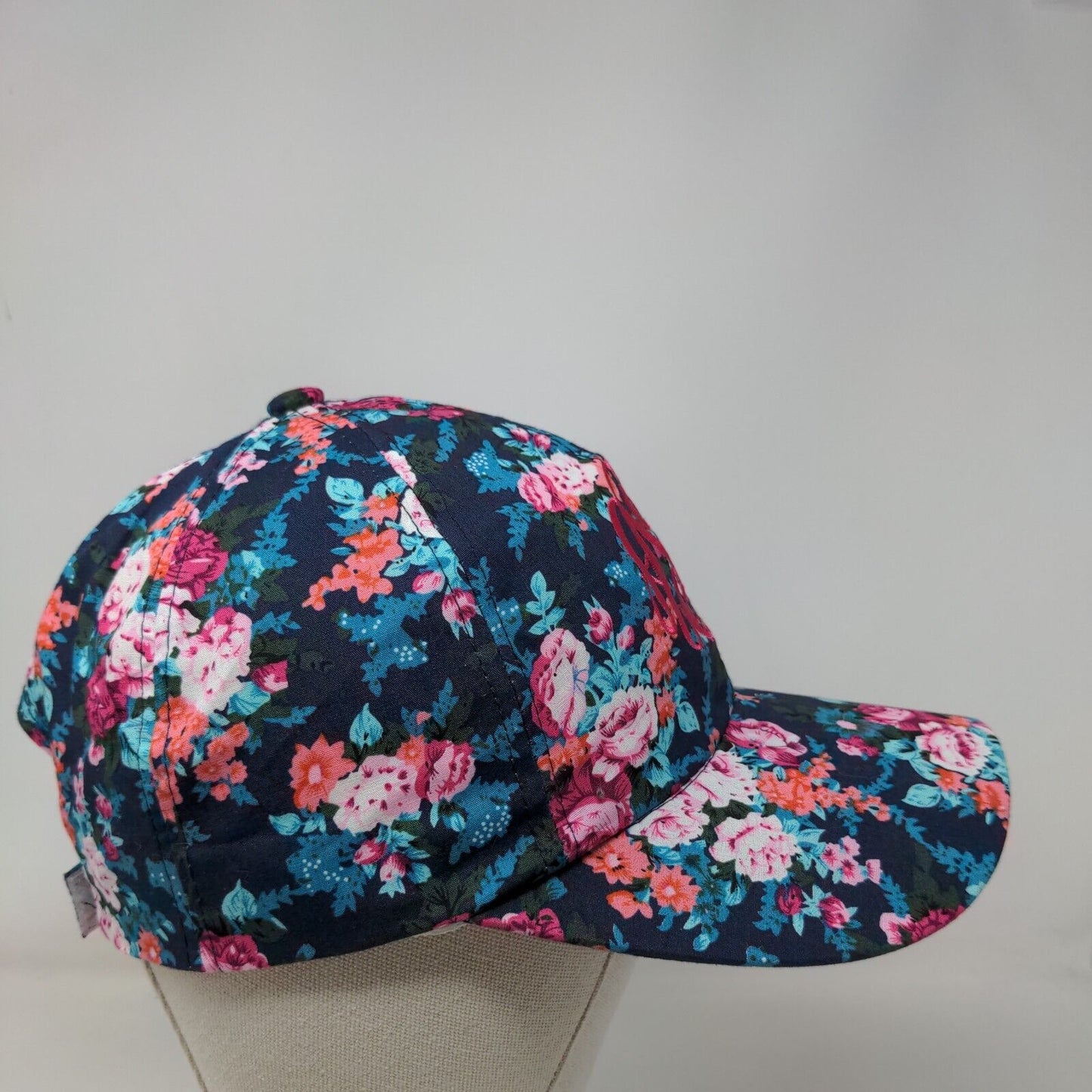 ASM Embroidered Logo Strapback Hat Multicolor One Size Adjustable Floral