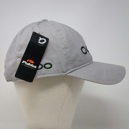Pukka Oofos Baseball Cap Gray One Size Slideback Cotton Hat Embroidered Logo