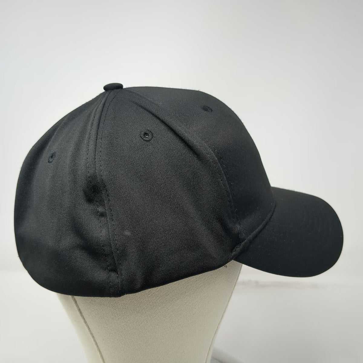 Smitty Baseball Cap Black L Fitted Curved Brim Flexfit Solid Blank Plain Hat
