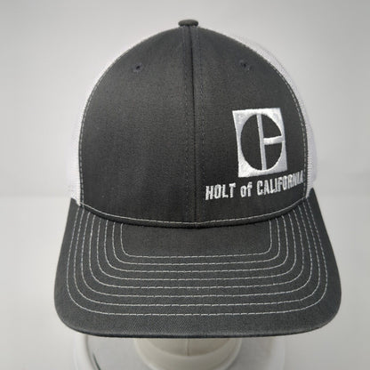 Holt of California Snapback Trucker Hat Gray OS Adjustable Mesh Back Richardson