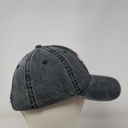 Vacay Babe Slideback Hat Black Gray OSFM Adjustable Embroidered Vented Holes