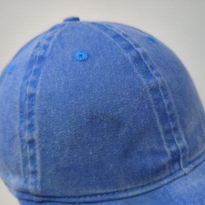 Unbranded Strapback Baseball Cap Blue One Size Adjustable Vented Holes Blank