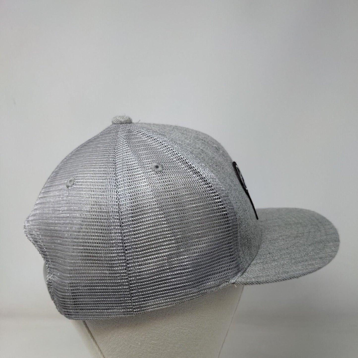 Life Snapback Trucker Hat Gray OSFM Adjustable Embroidered Mesh Back 6 Panel