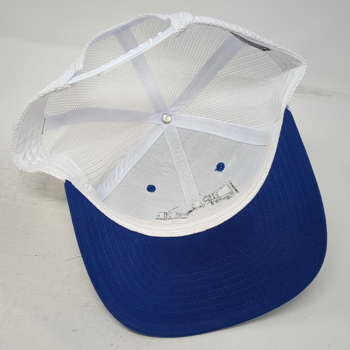 Richardson Trucker Hat Blue White OSFM Snapback Pro Mod Manufacturing 112 Mesh