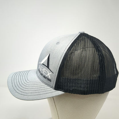 Richardson Trucker Hat Gray One Size Mesh Apex Design and Drafting Snapback